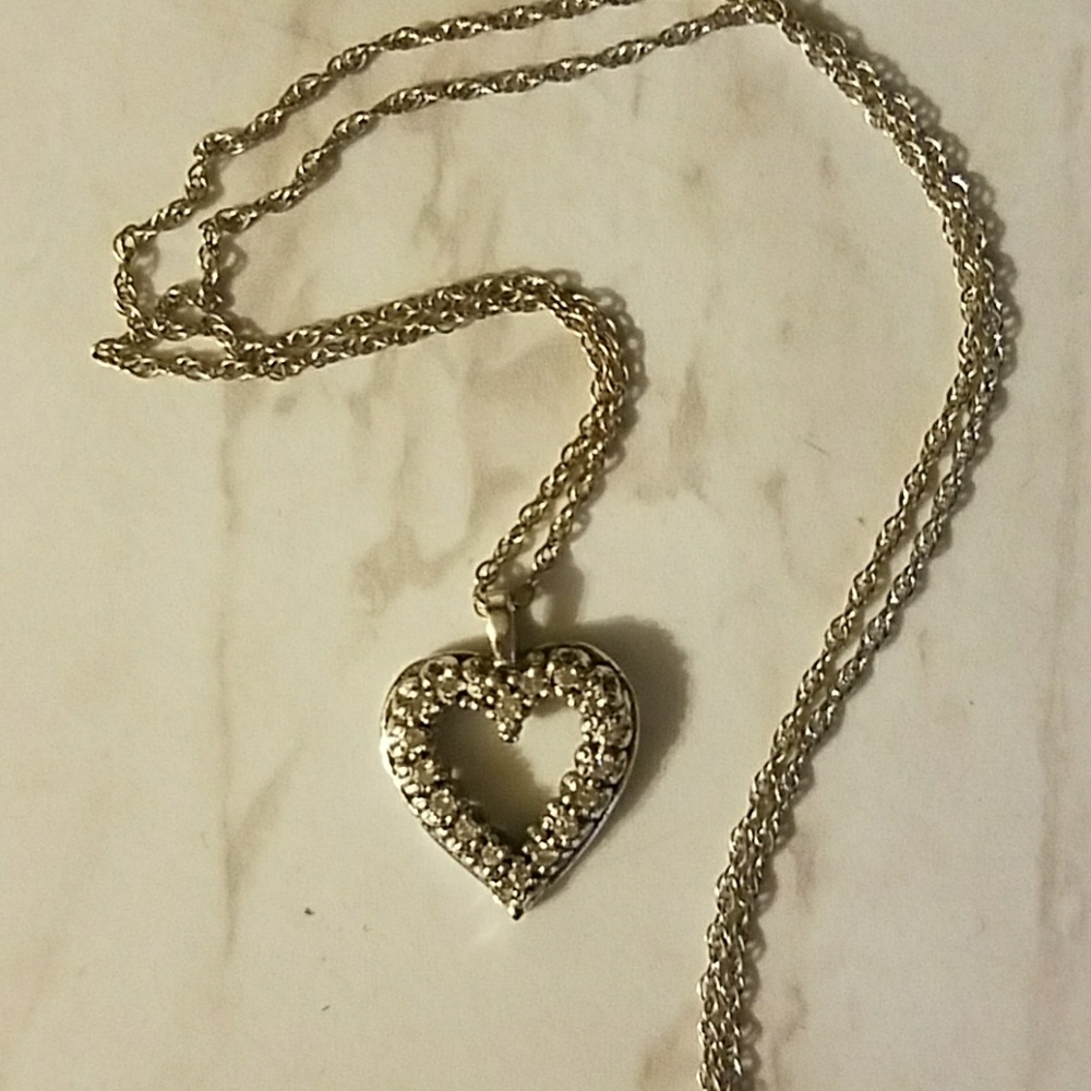 Silver heart necklace